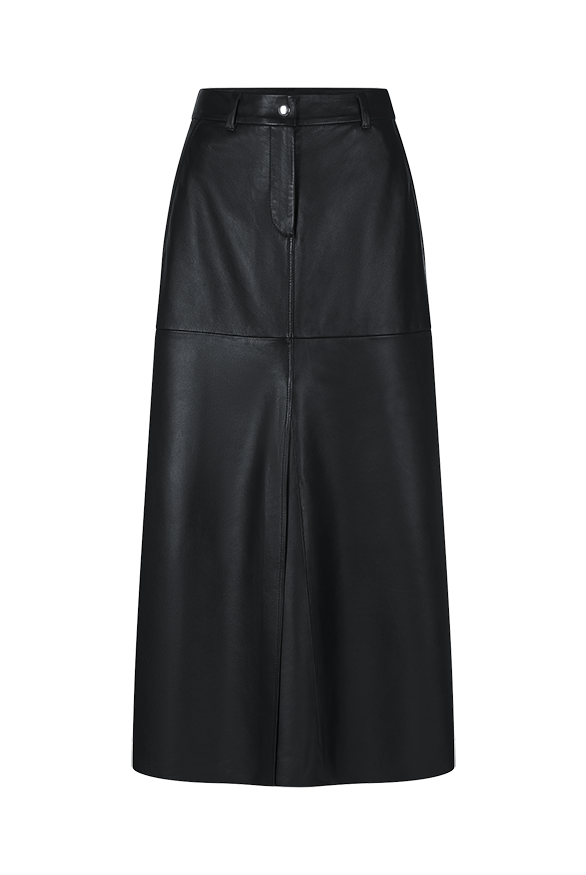 Riani Women's Maxi Skirt in Lamb Nappa