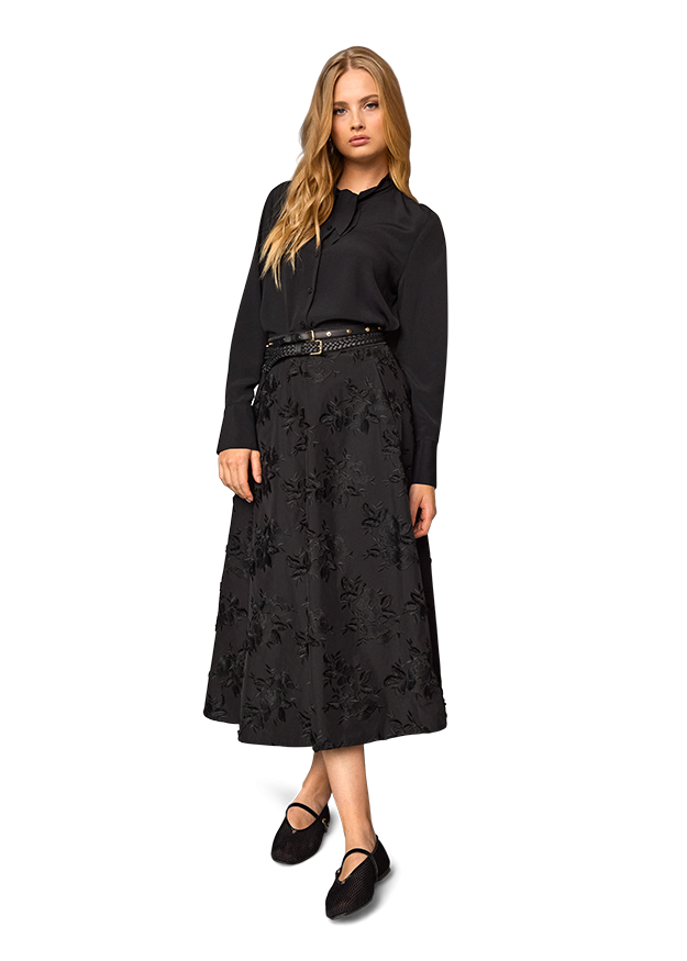 Riani Women's Midi Skirt with Cherry Embroidery