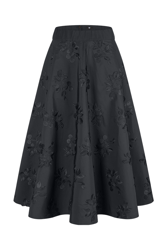 Riani Women's Midi Skirt with Cherry Embroidery