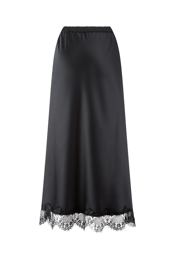 Riani Women's Satin and Lace Maxi Skirt