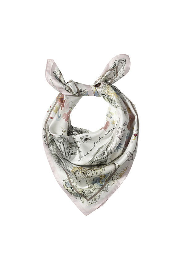 Riani Women's Silk Scarf with Dreamscape Print