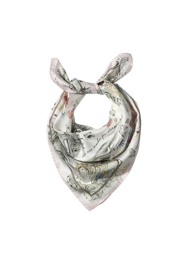 Riani Women's Silk Scarf with Dreamscape Print