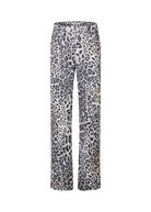 Riani Women's Straight Fit Trousers with Leopard Print