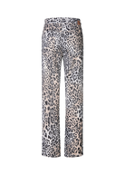 Riani Women's Straight Fit Trousers with Leopard Print