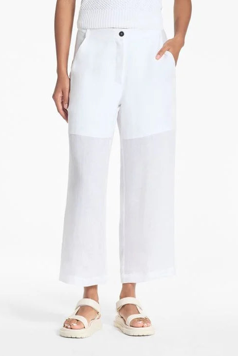 Sarah Pacini Women's Wide-Leg Linen Pant
