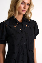 Shan Women's Modern Lace Puff Sleeves Dress