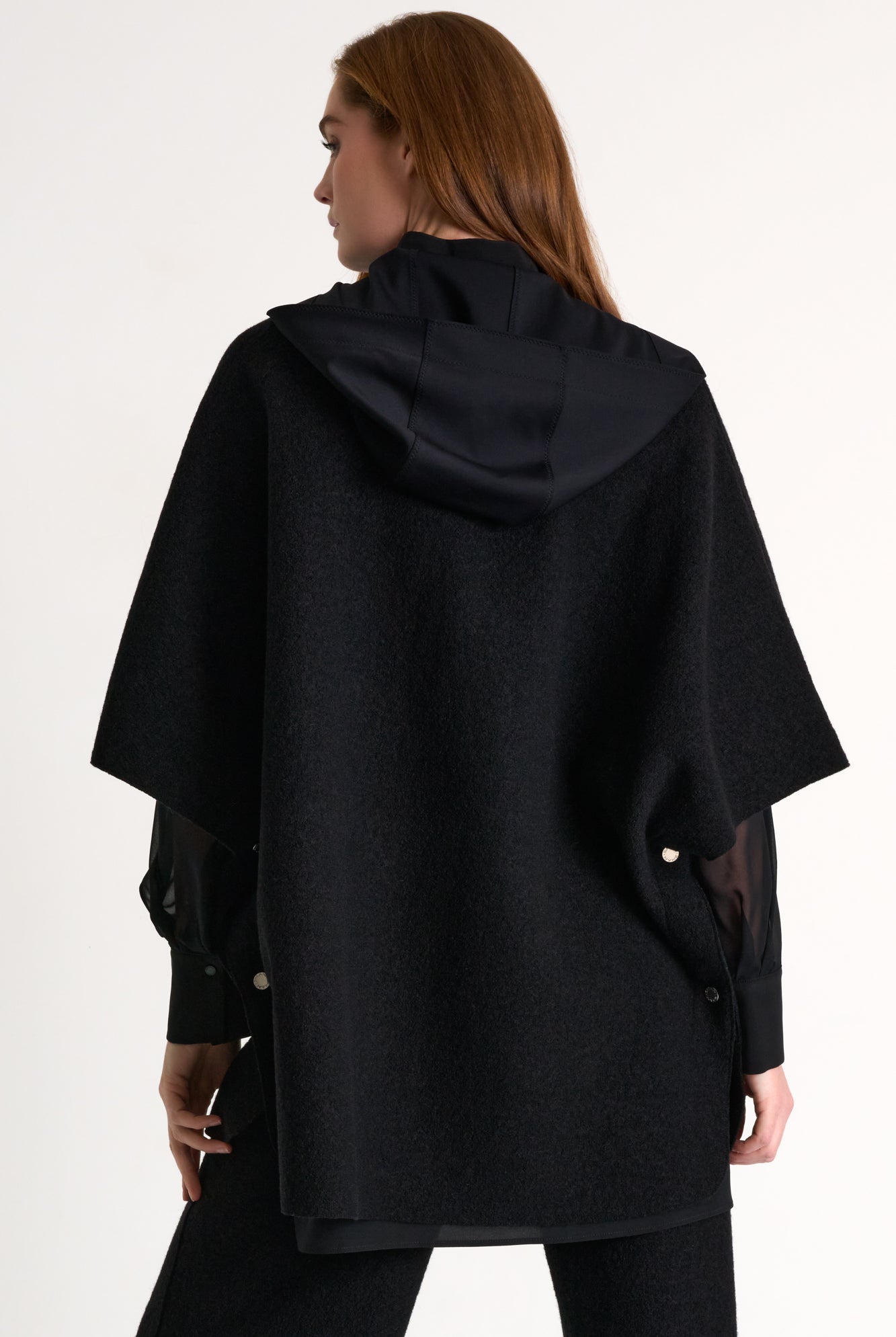 Shan Women's Wool Hooded Cape