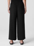 Silk Georgette Crepe Wide-Leg Pant