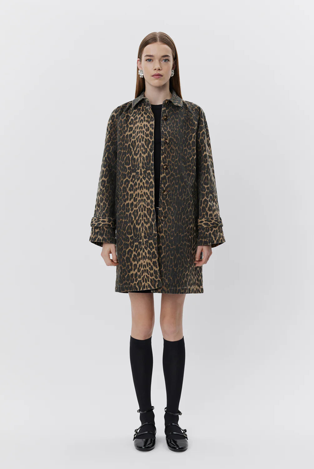 Sofie Schnoor Women's Leopard Trench Coat