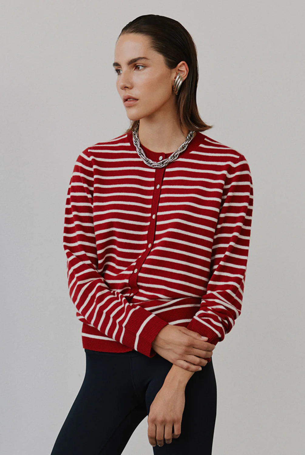 Sofie Schnoor Women's Soft Striped Wool Cardigan