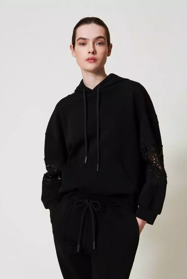 Twinset Women's Macramé Hoodie