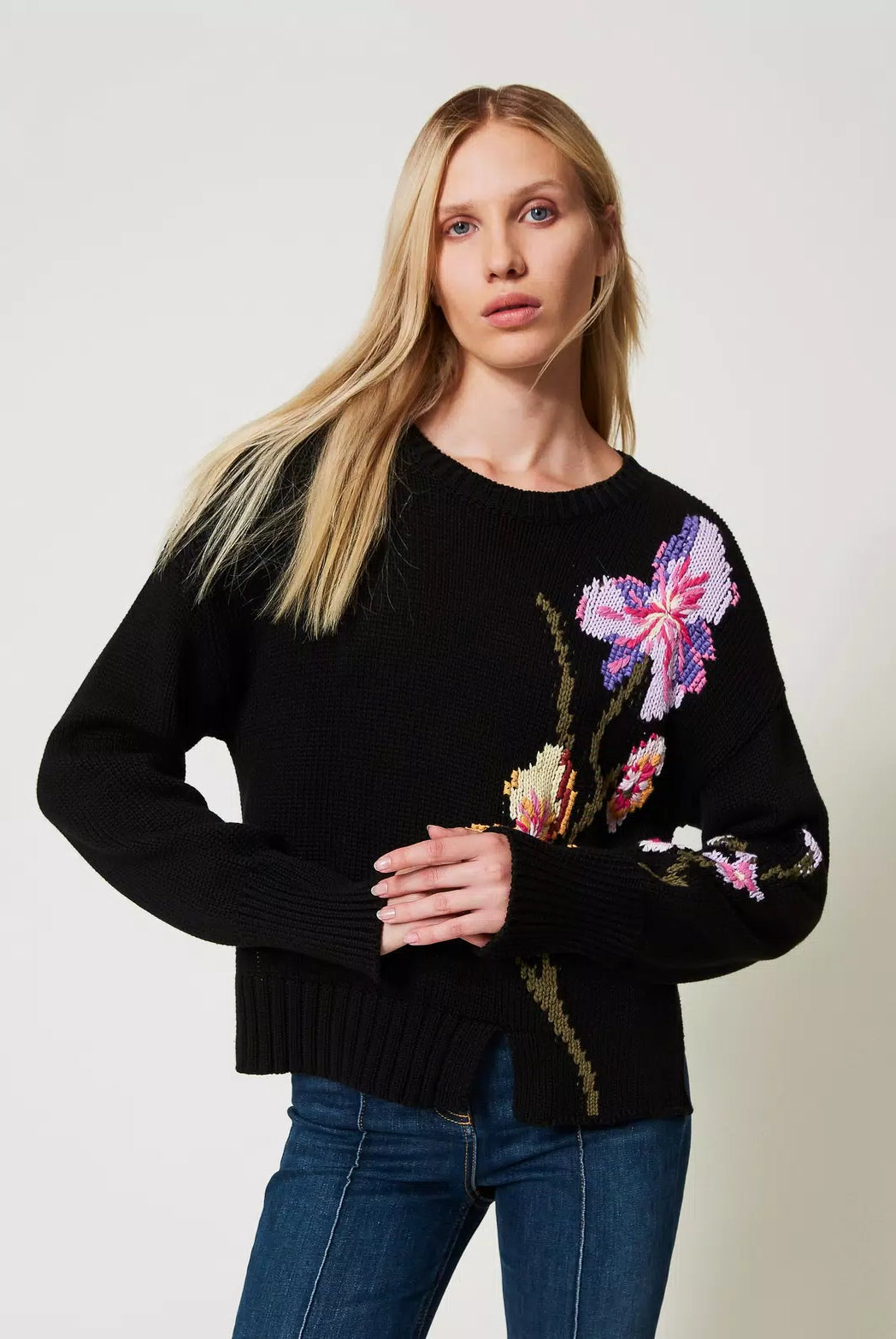 Twinset Women's Sweater With Hand Embroidery