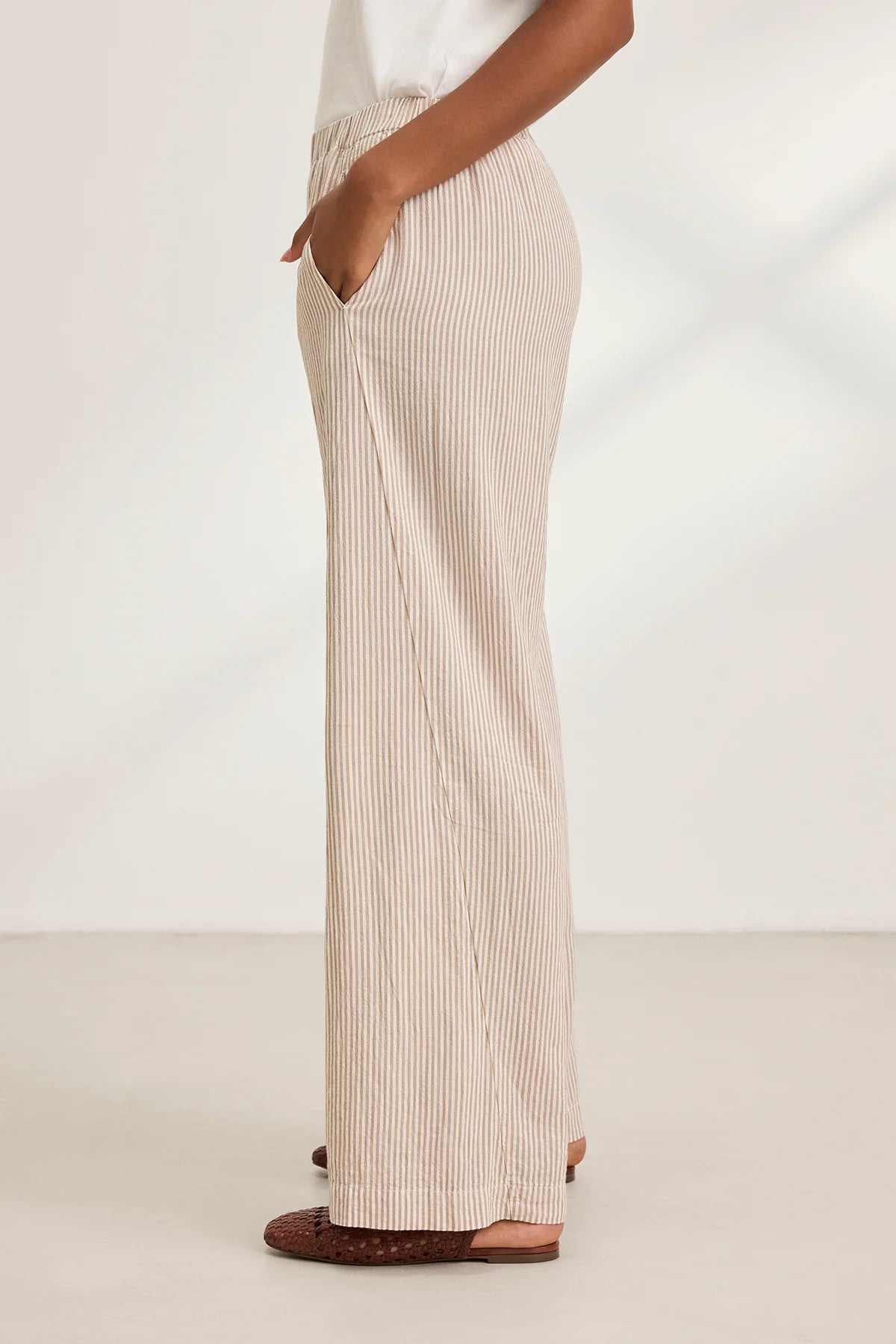 Velvet Women's Cleo Wade Cotton Blend Stripe Pant