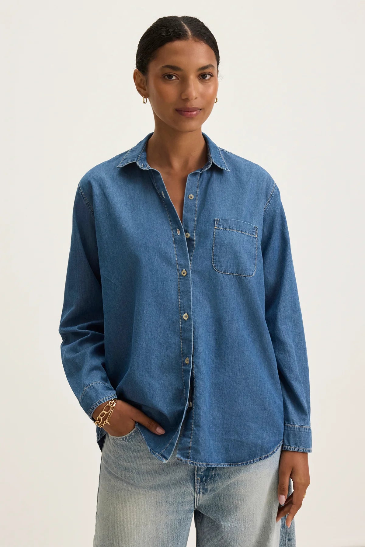 Velvet Women's Kassa Chambray Button-Up Shirt