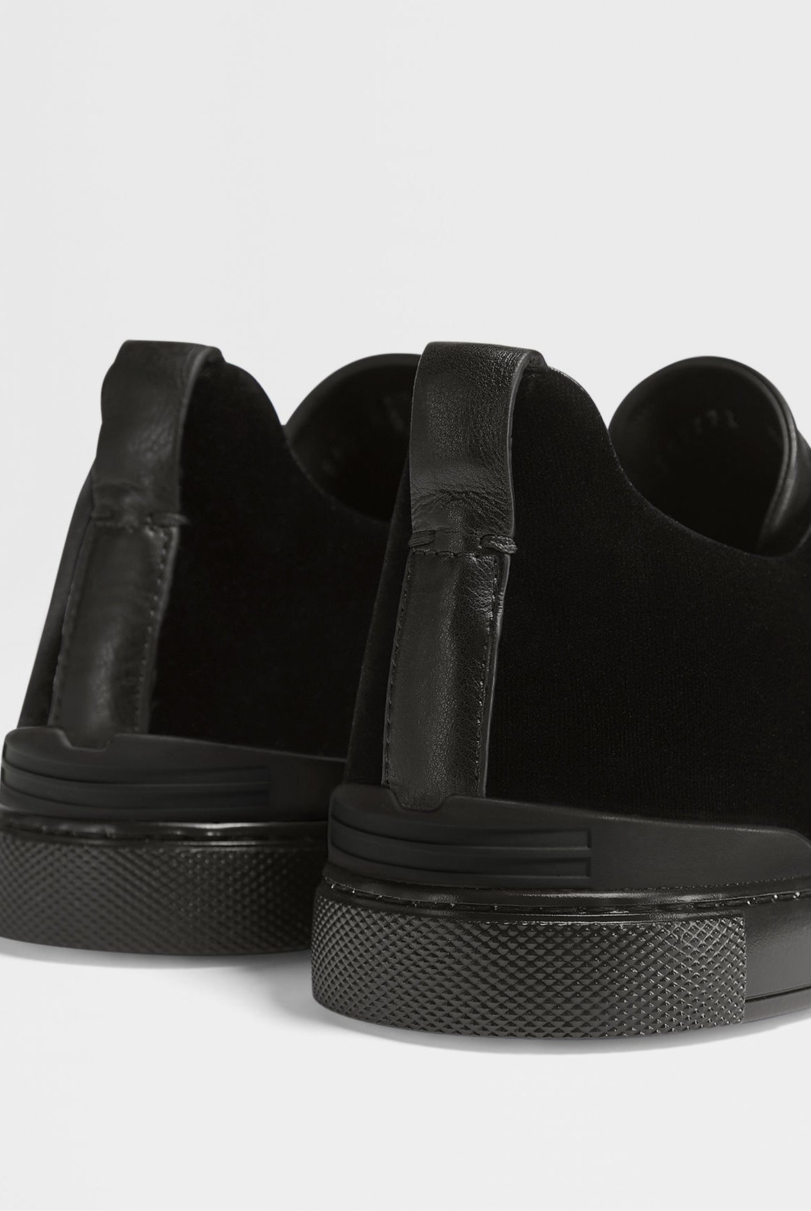 Zegna Men's Black Velvet Triple Stitch™ Sneakers