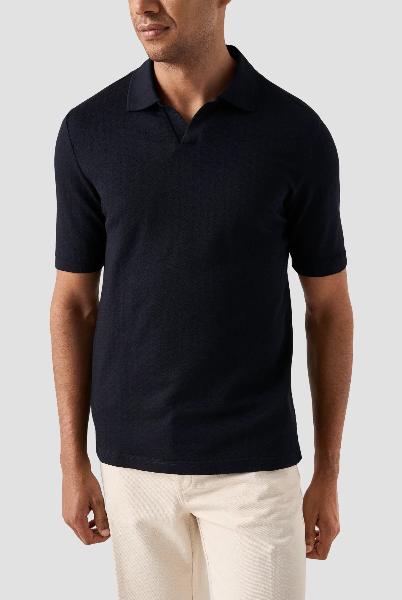 Eton Men's Diamond Jaquard Polo Shirt