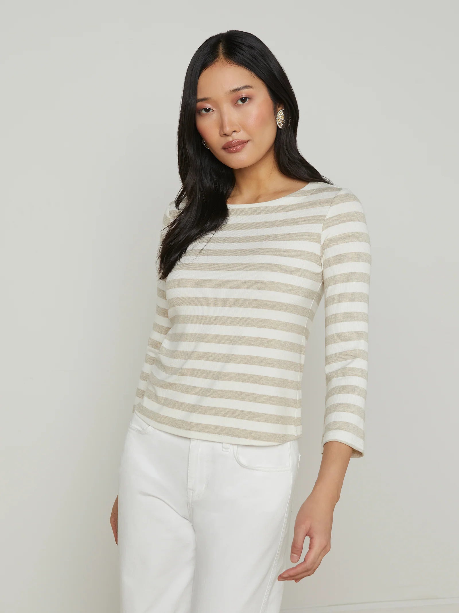 L'Agence Women's Lucille Striped Boatneck Top