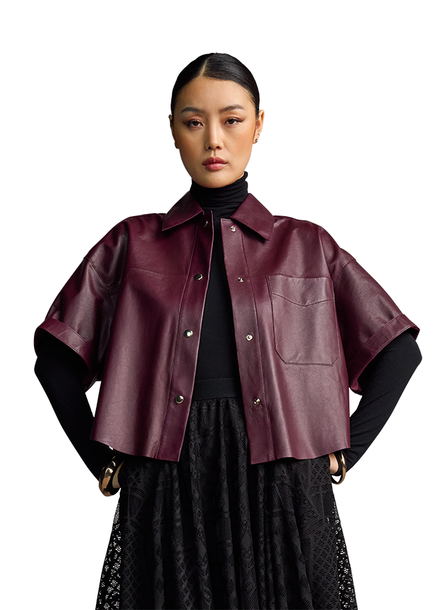 Riani Women's Shirt jacket in Lamb Nappa