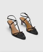 ATP Atelier Women's Torno Black Nappa Strappy heeled sandals