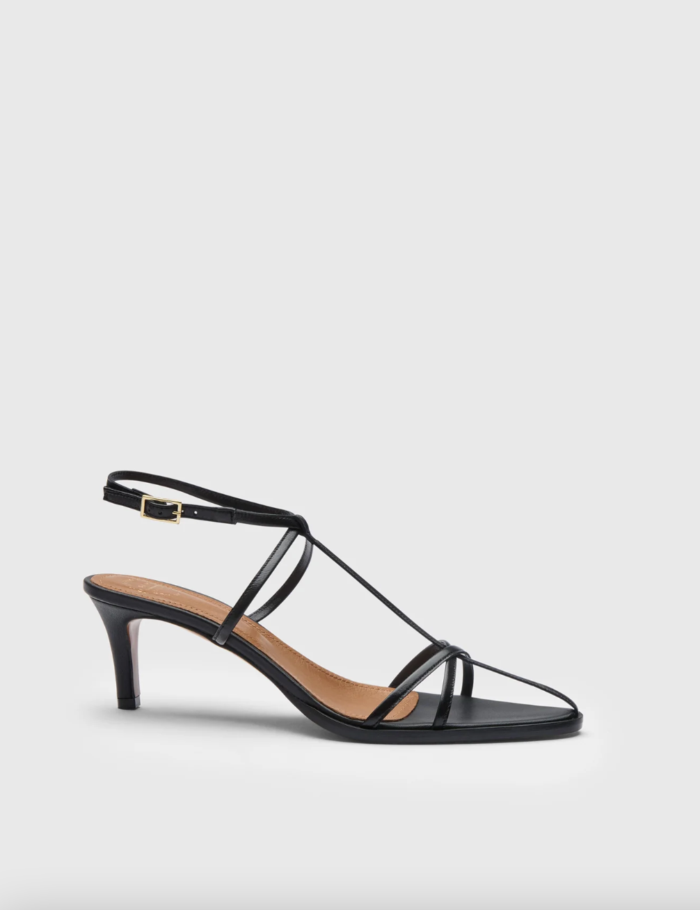 ATP Atelier Women's Torno Black Nappa Strappy heeled sandals
