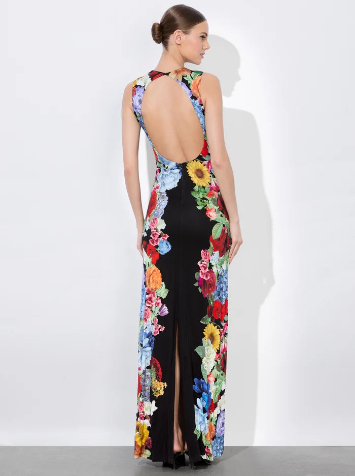 Alice + Olivia Women's Delora Open Back Maxi Dress