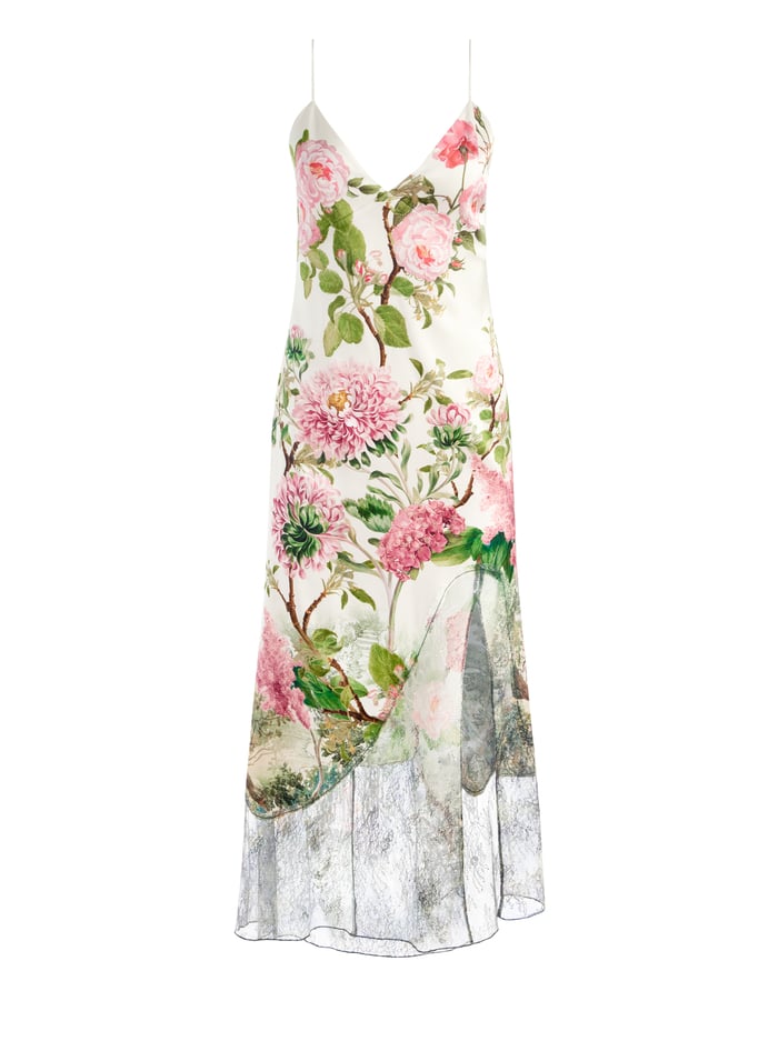 Alice + Olivia Women's Julietta Cutaway Lace Slip Dress