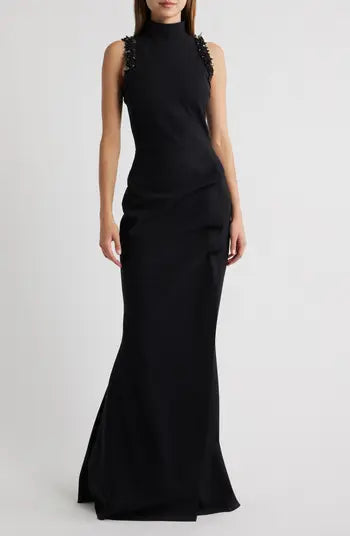 Chiara Boni Women's Siman Bead Detail Sleeveless Mermaid Gown