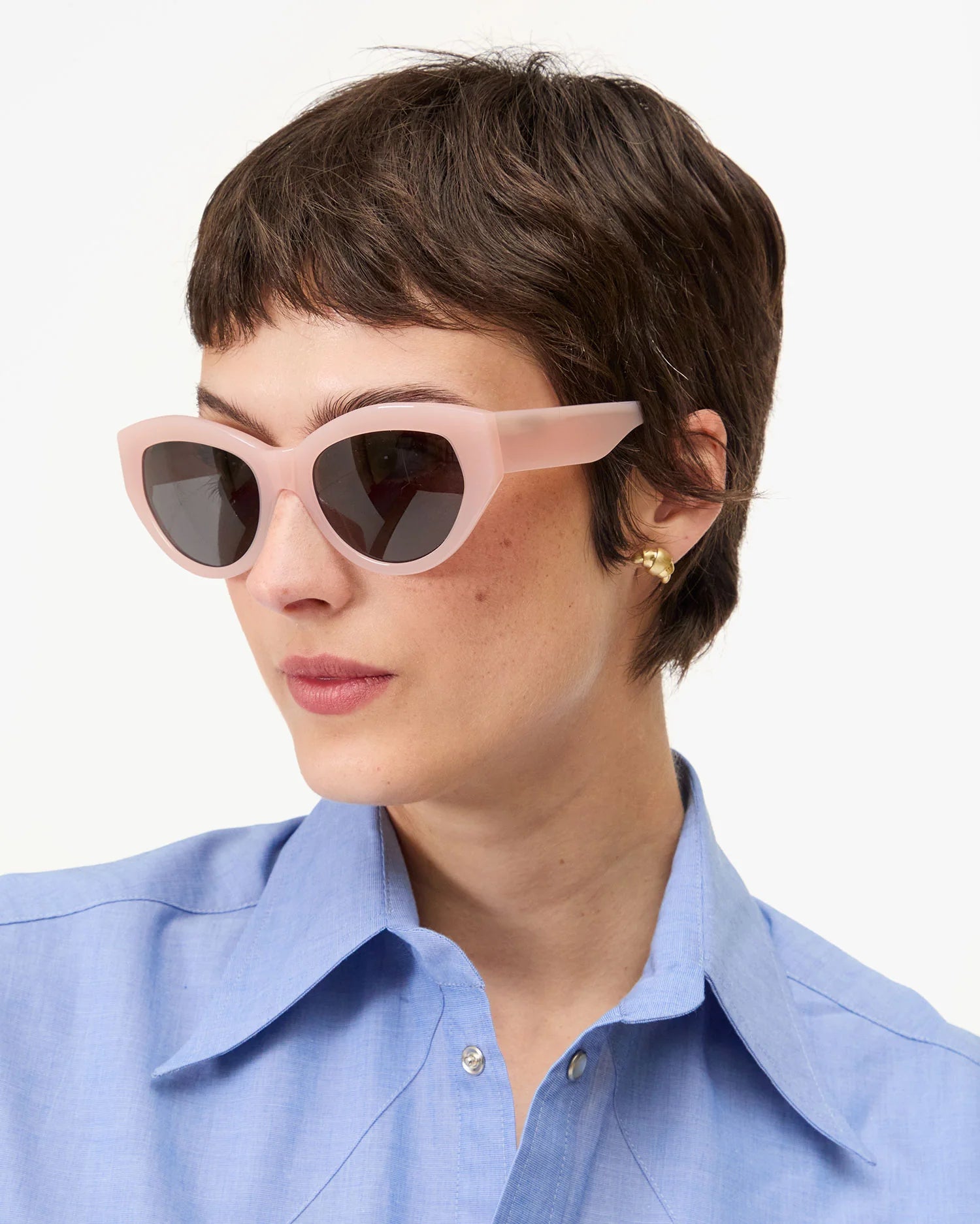 Clare V Women's Croissant Stud Earrings