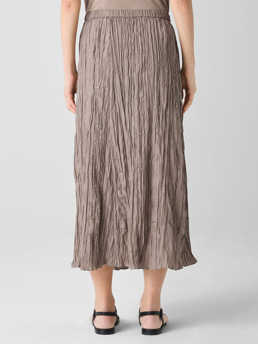Eileen Fisher Women's Crushed Silk Flared Skirt