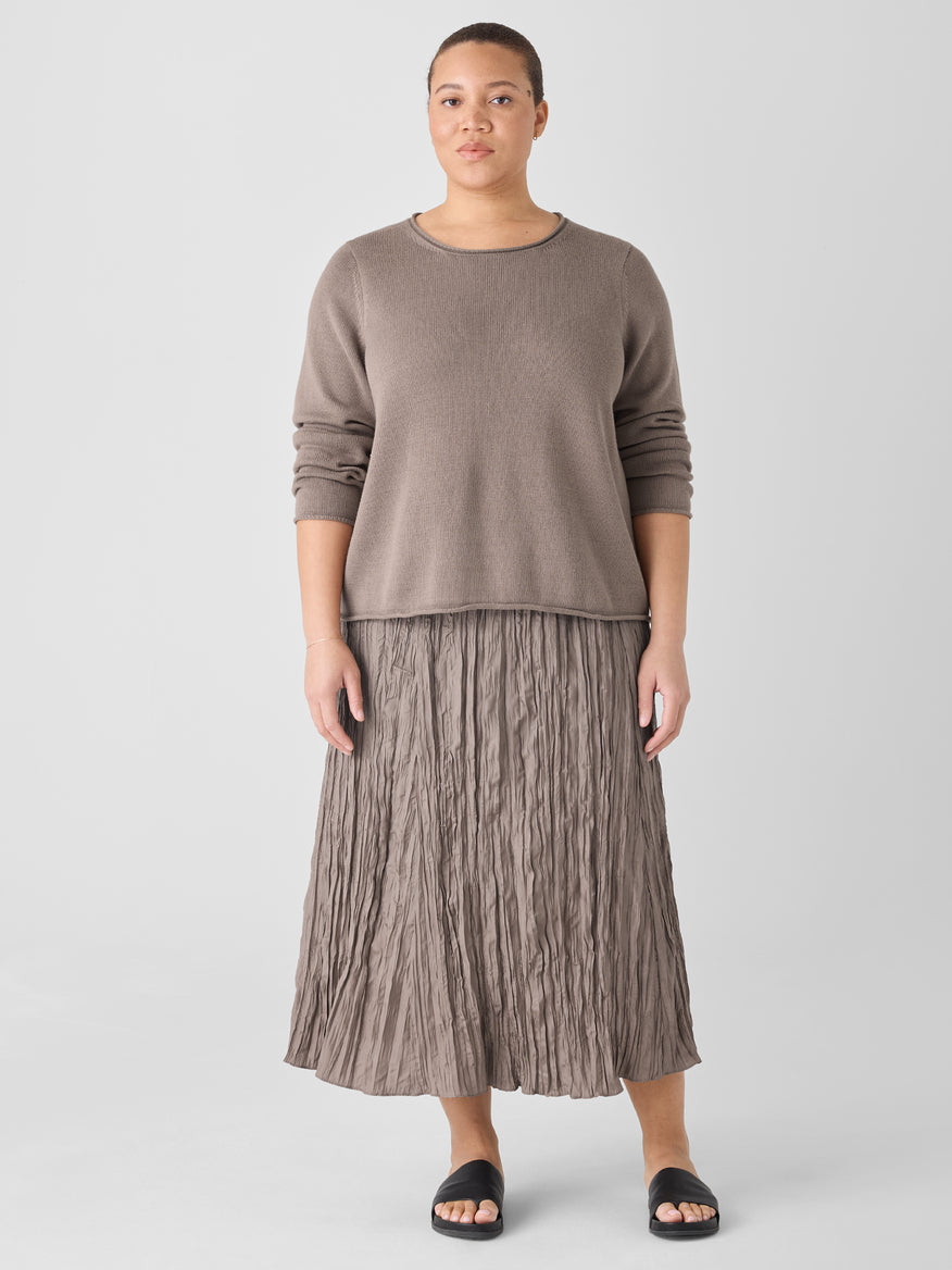 Eileen Fisher Women's Crushed Silk Flared Skirt