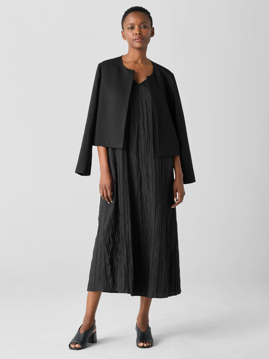 Eileen Fisher Women's Crushed Silk V-Neck Dress