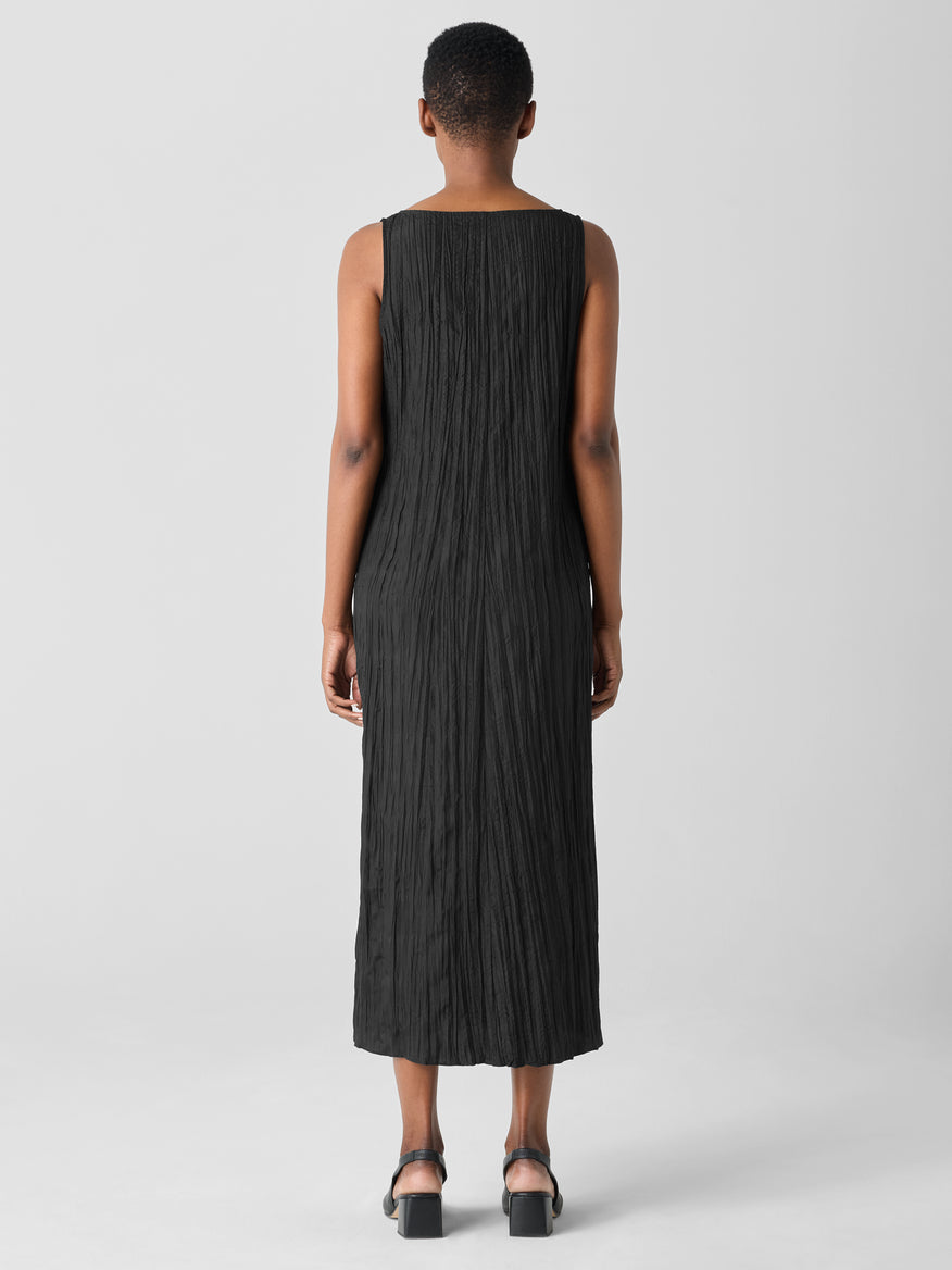 Eileen Fisher Women's Crushed Silk V-Neck Dress