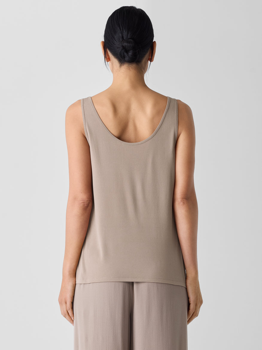 Eileen Fisher Women's Stretch Silk Jersey Scoop Neck Tank