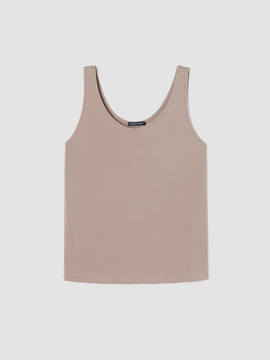 Eileen Fisher Women's Stretch Silk Jersey Scoop Neck Tank