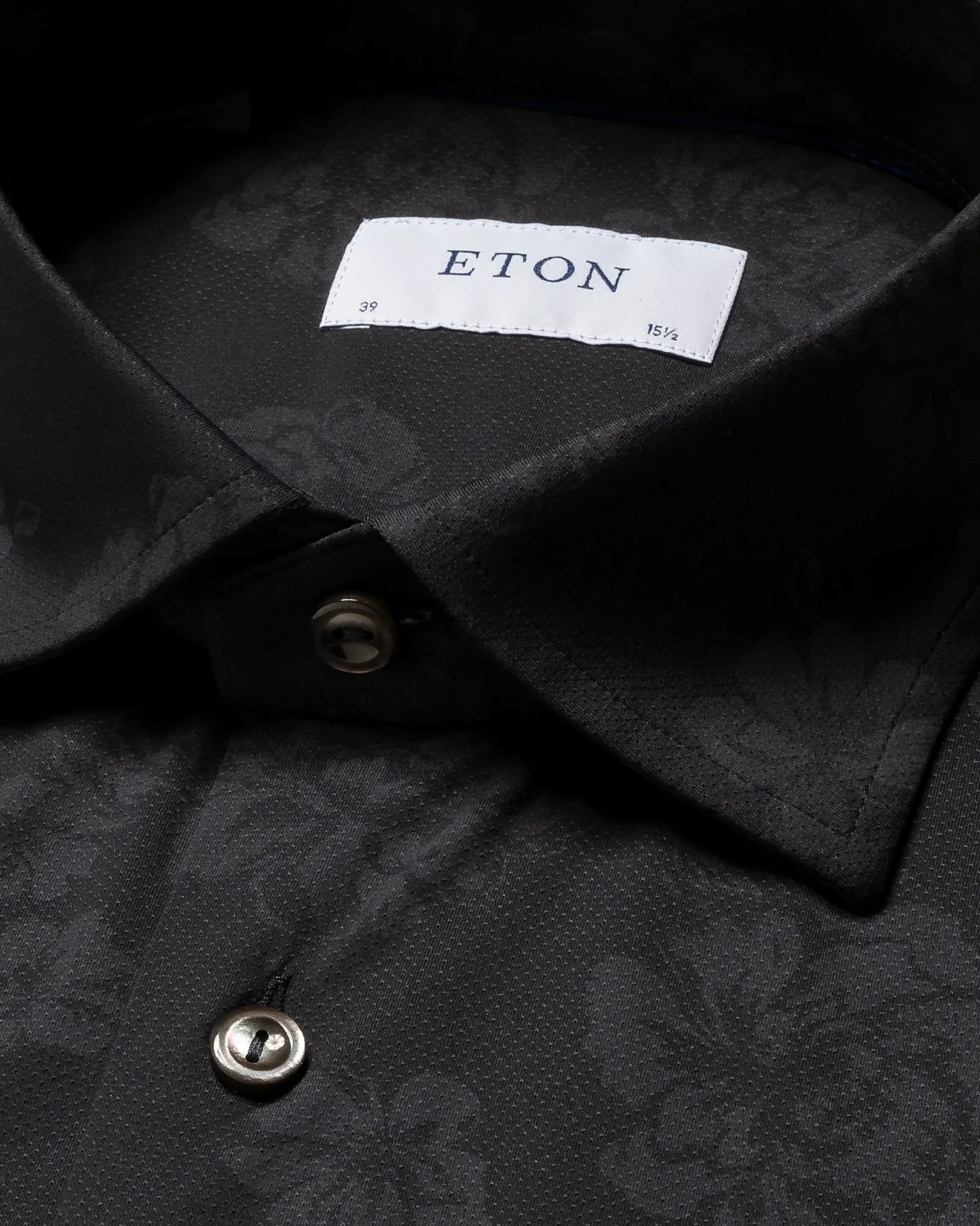 Eton Men's Black Floral Print Four-Way Stretch Shirt