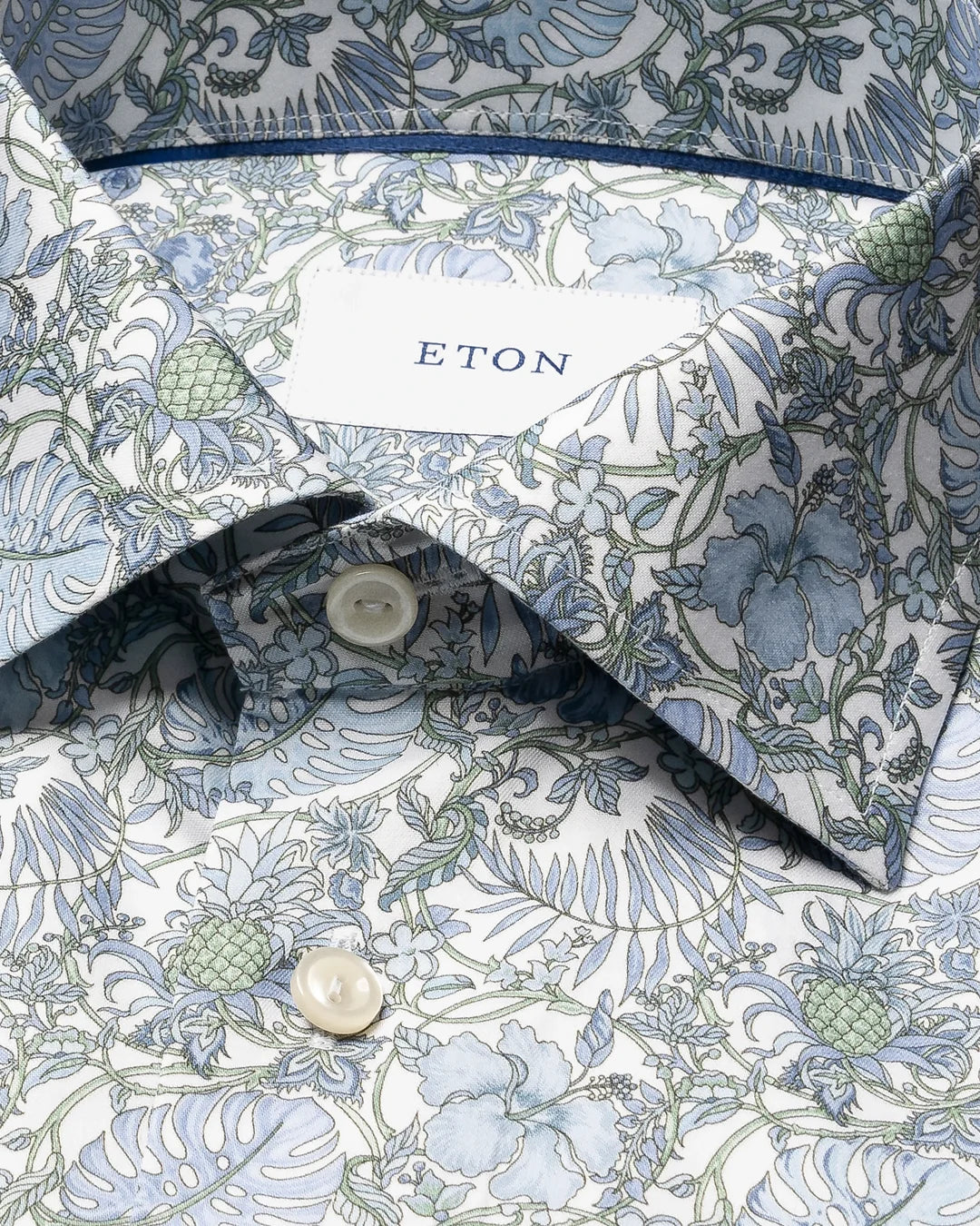 Eton Men's Floral Print Signature Twill Shirt
