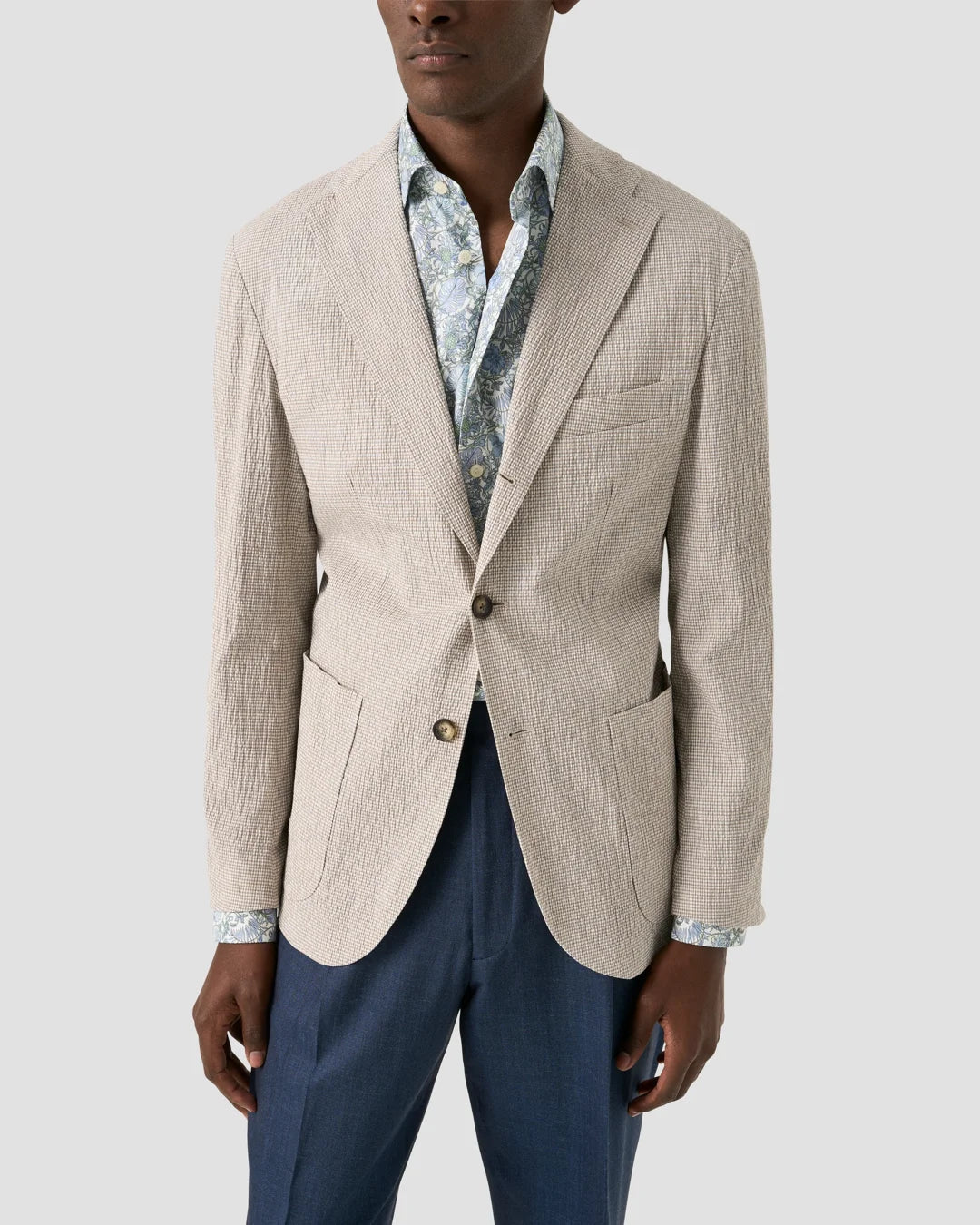 Eton Men's Floral Print Signature Twill Shirt