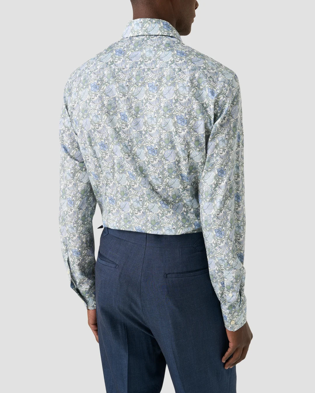 Eton Men's Floral Print Signature Twill Shirt