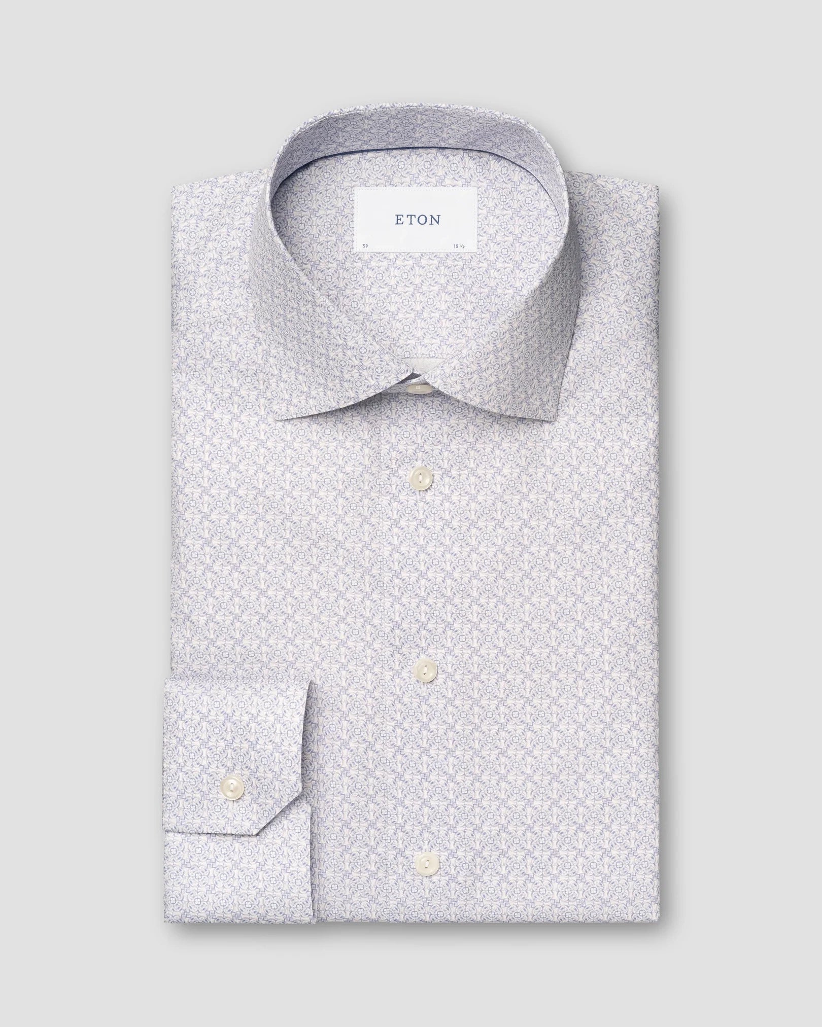 Eton Men's Geometric Signature Twill Shirt