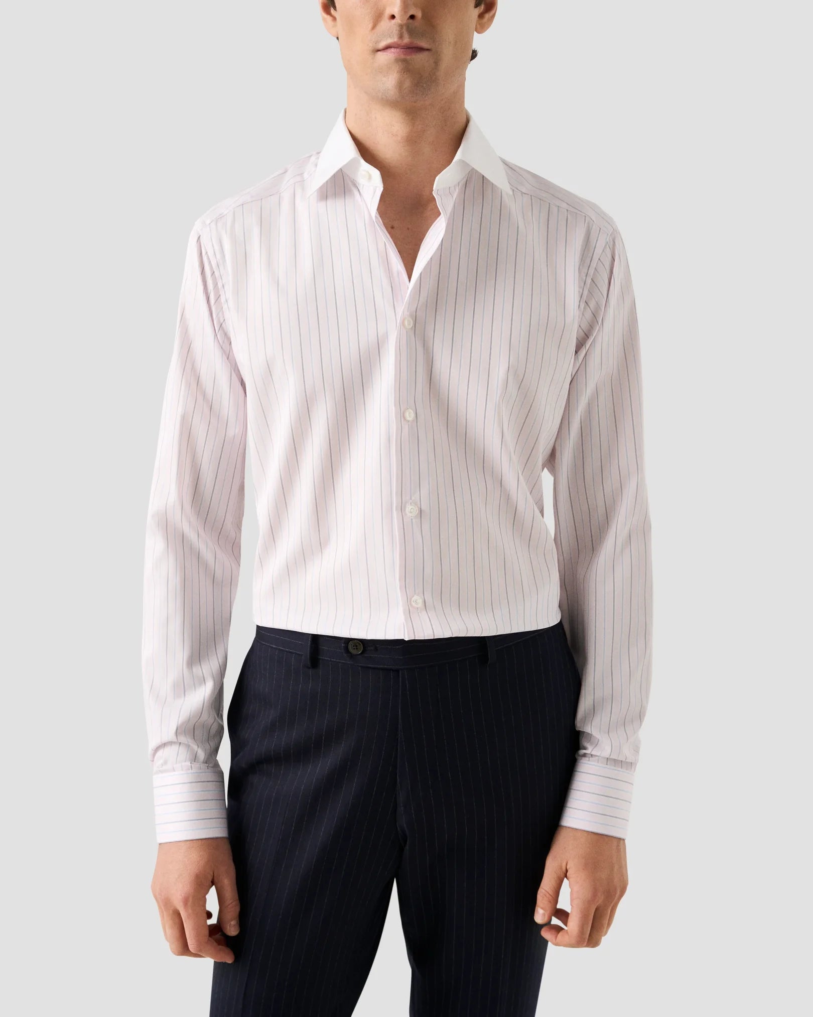 Eton Men's White Collar Supima 120 Shirt