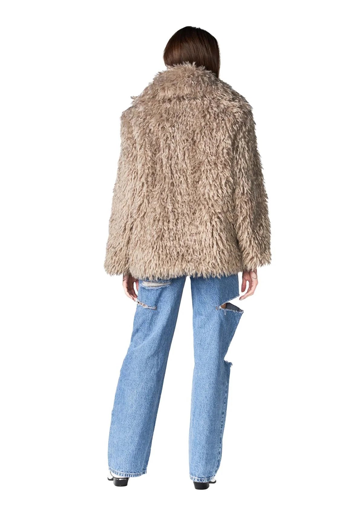 Freed Women's The Zoe Animal-Free Mongolian Fur Coat