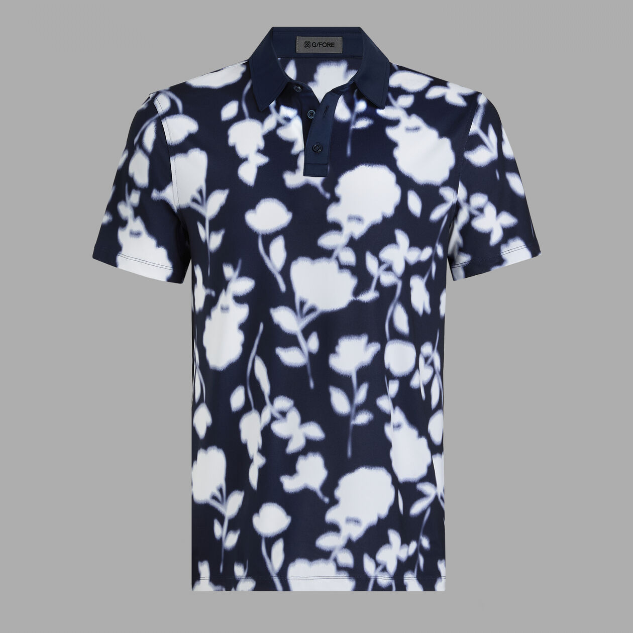 G Fore Men's Blur Floral Tech Jersey Polo