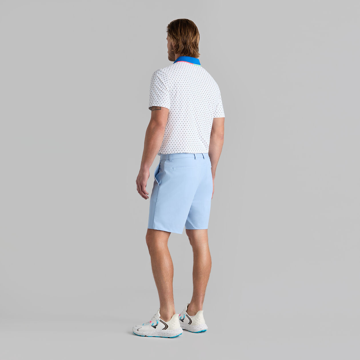 G Fore Men's Ditsy Foral Tech Jersey Polo