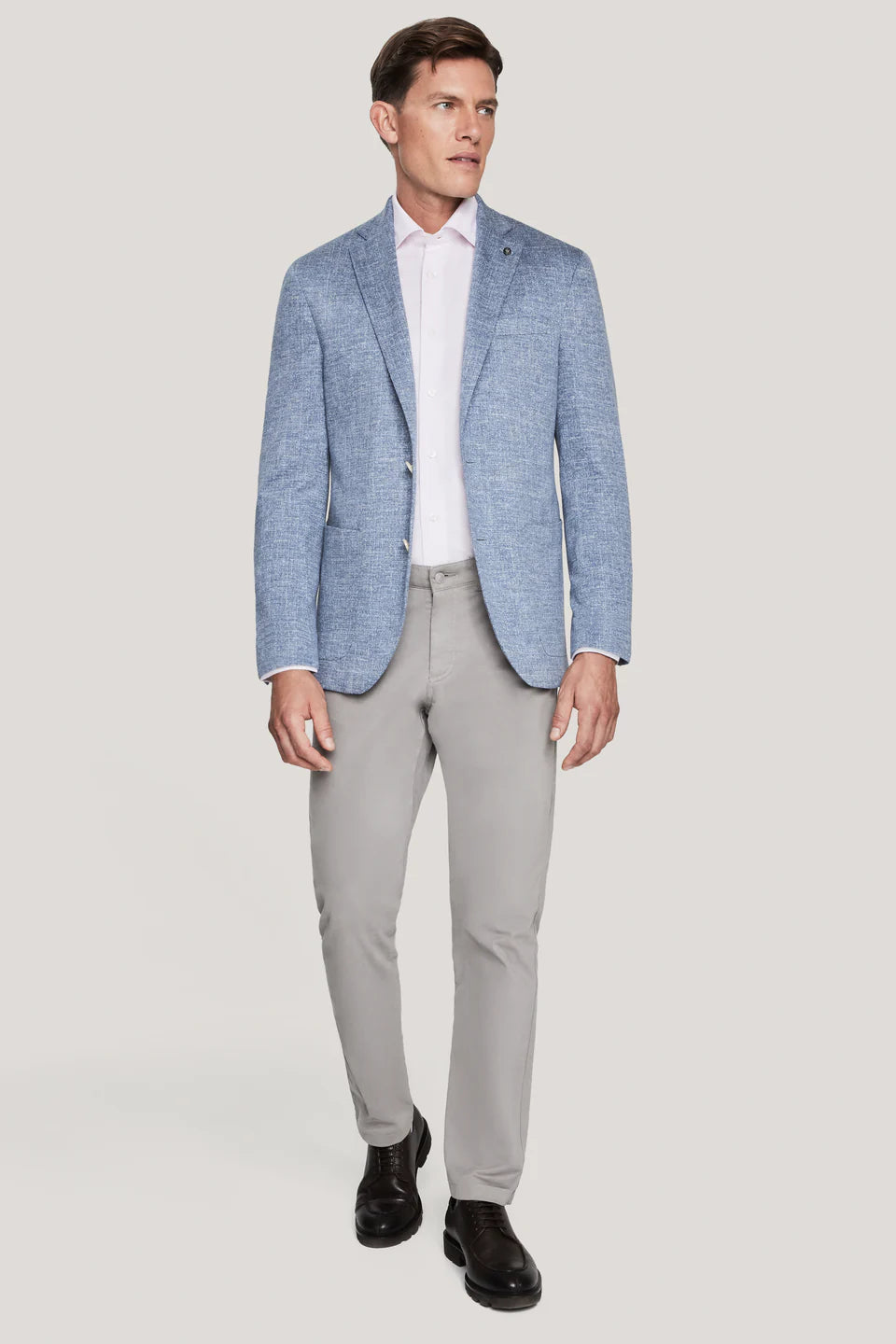 Jack Victor Men's Slate Blue Melange COMFORTWEAR™ Knit Blazer
