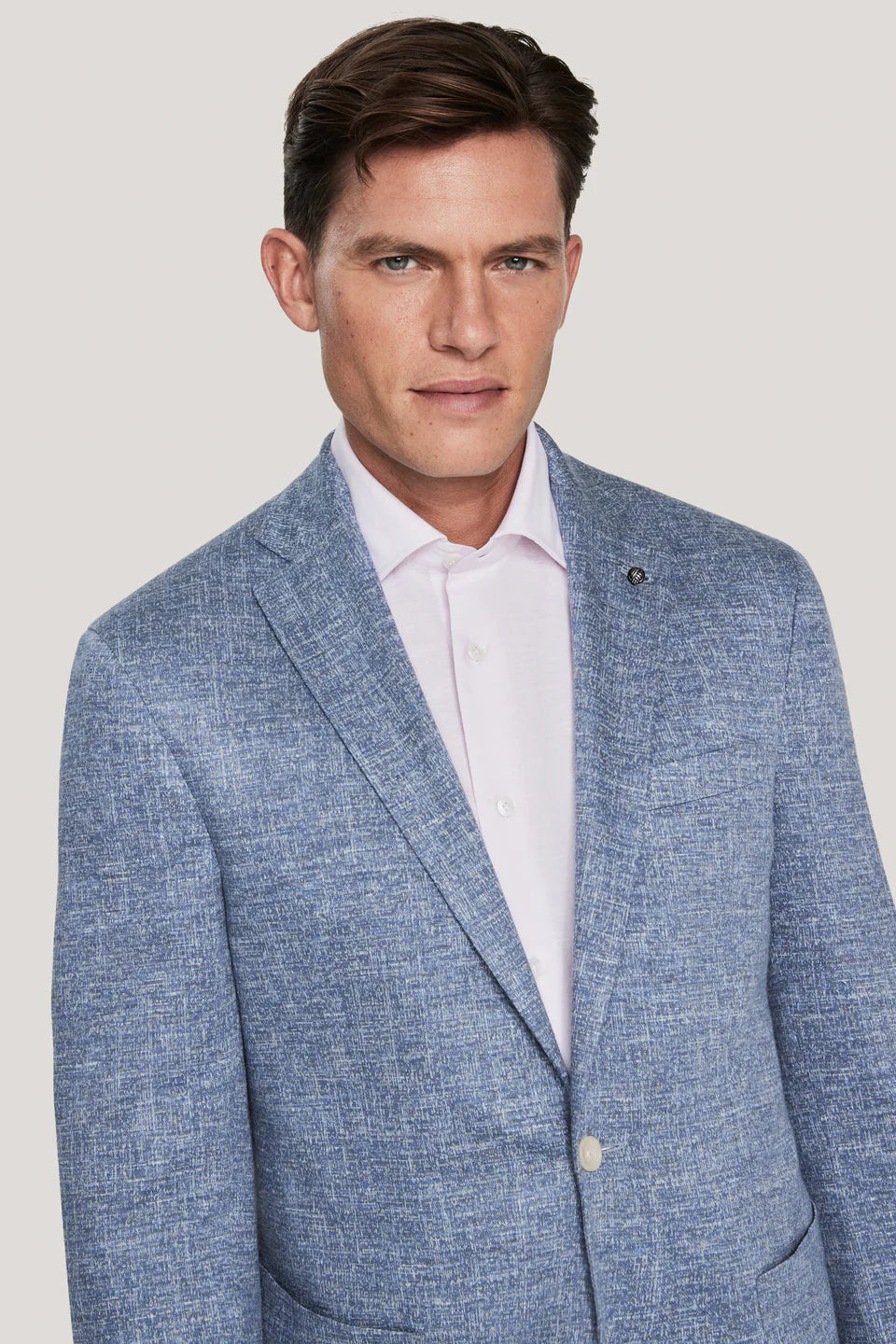  Jack Victor Men's Slate Blue Melange COMFORTWEAR™ Knit Blazer