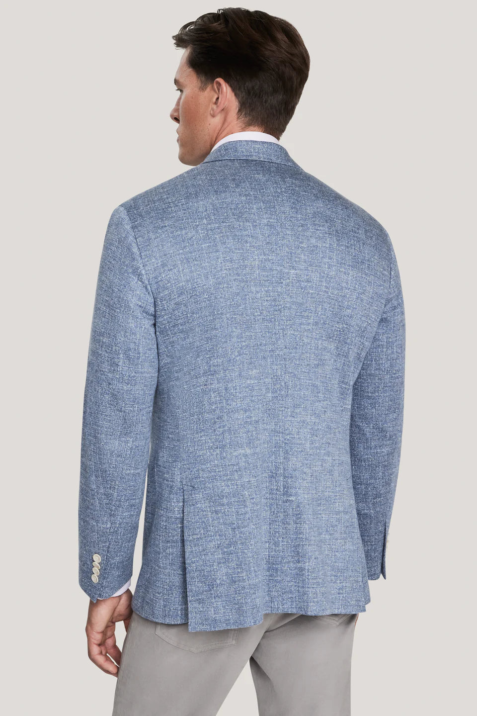 Jack Victor Men's Slate Blue Melange COMFORTWEAR™ Knit Blazer