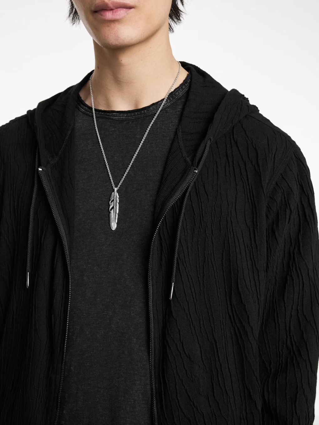 John Varvatos Men's Ihsan Knit Hoodie