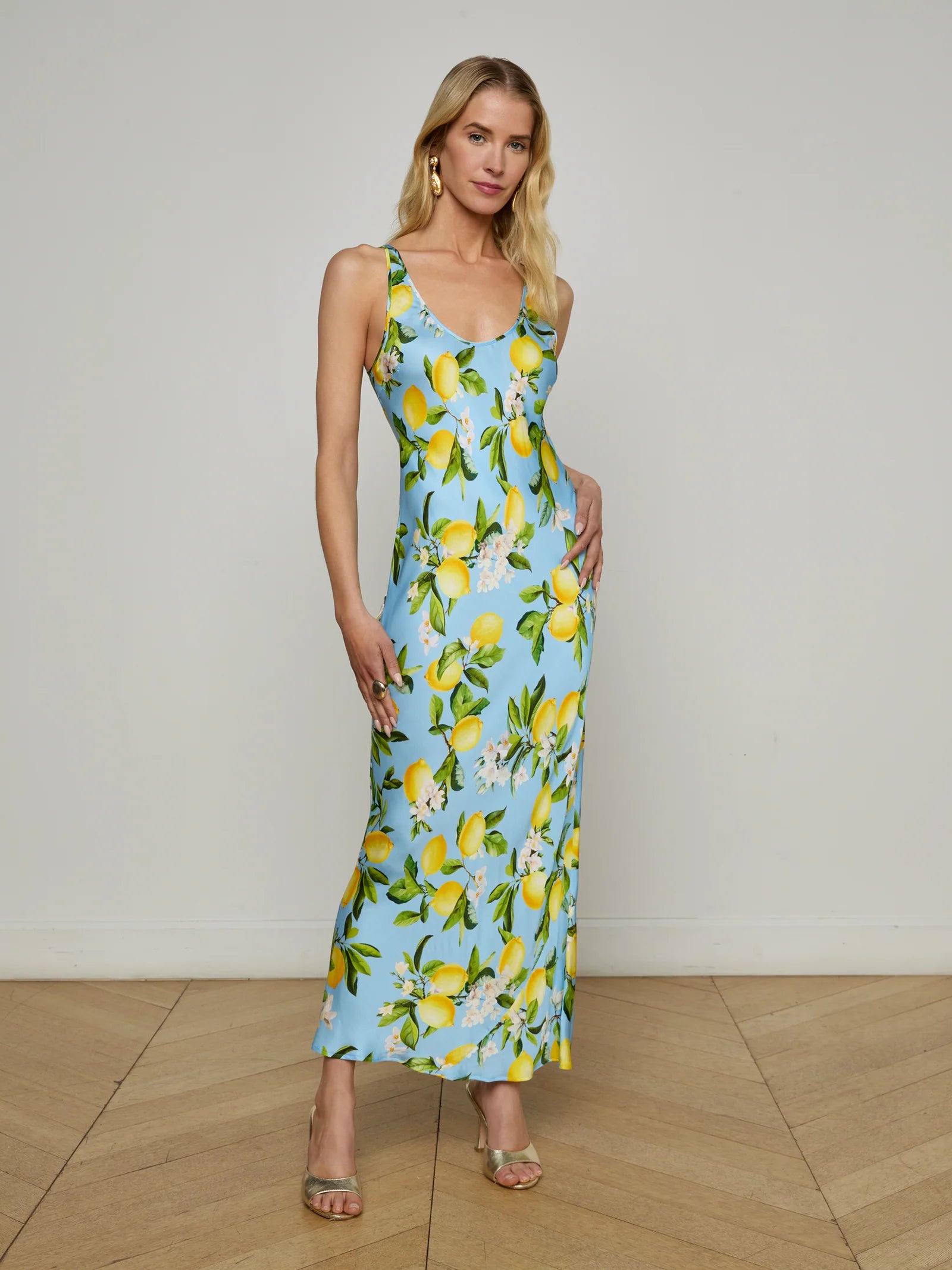 L'Agence Women's Akiya Satin Maxi Dress
