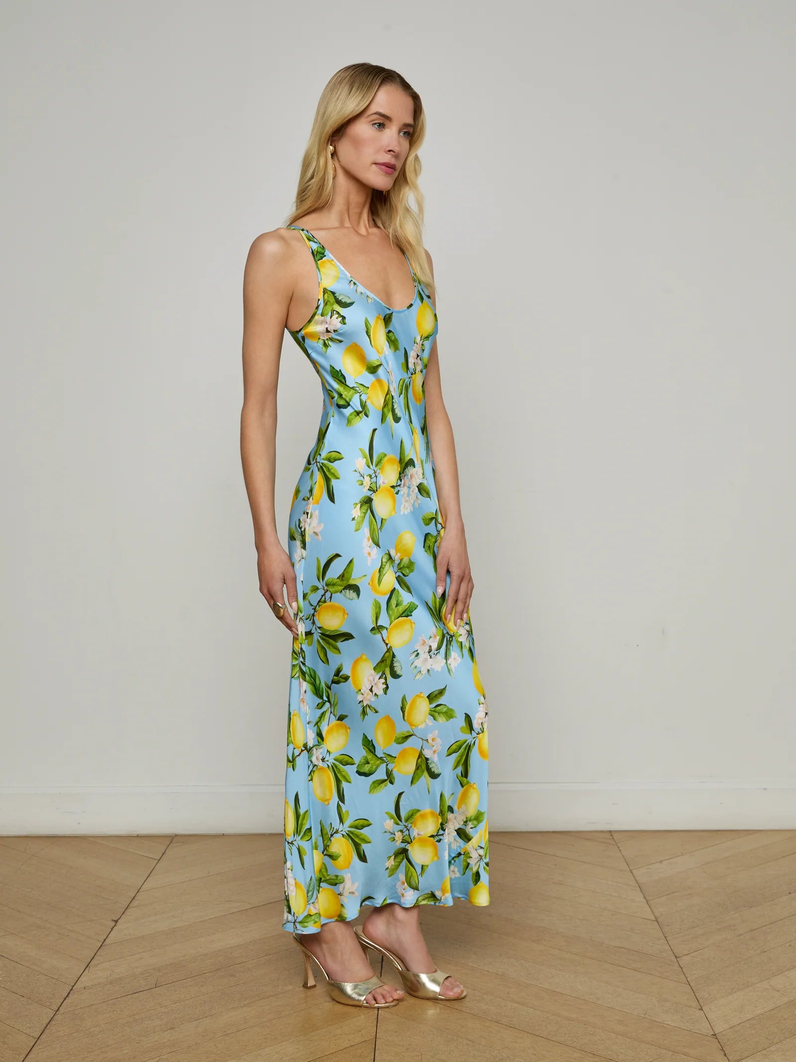 L'Agence Women's Akiya Satin Maxi Dress