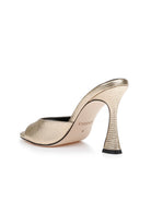L'Agence Women's Avery Suede Peep-Toe Mule